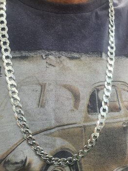 CORRENTE DE PRATA, MASCULINA ITALIANA 1X1, 70CM