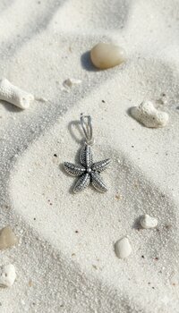 PINGENTE DE PRATA, ESTRELA DO MAR